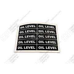 Mixer Decal Oil Level
