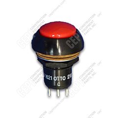 McNeilus Electric Push Button Switch-Red 5/8