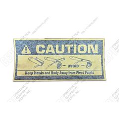 Mixer Decal Caution Pivot Point