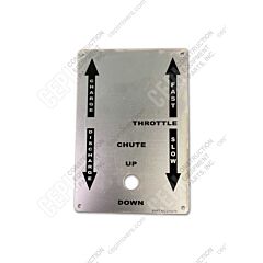 McNeilus Plate - Control - Chute Lift