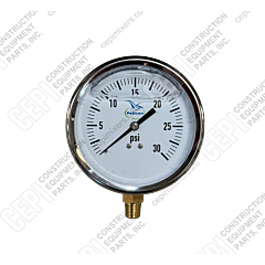 Tanker Gauge 0-30 Bottom Conn. Studs Back